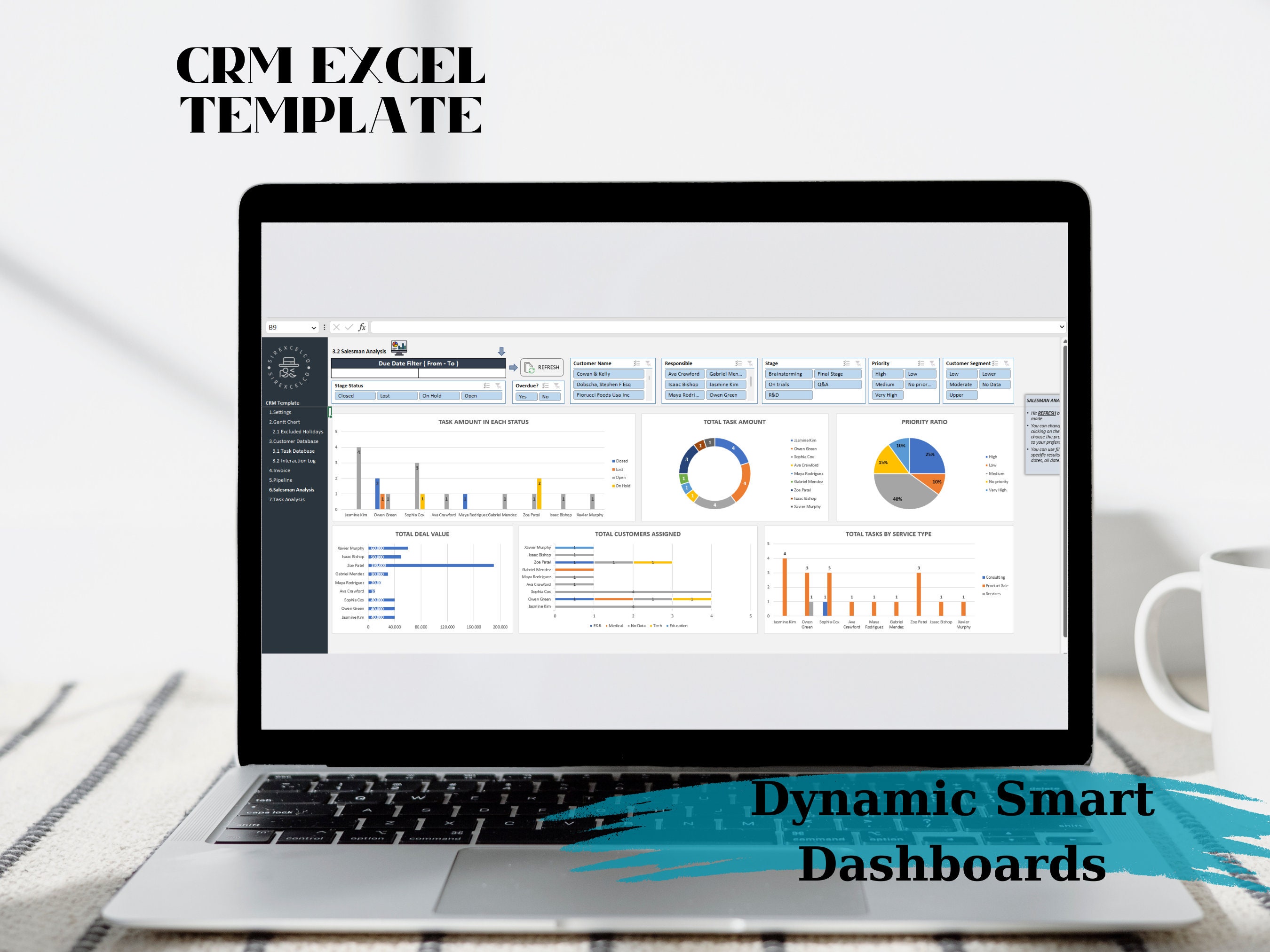Dynamic CRM Excel Template | All-in-one CRM Software Solution ...