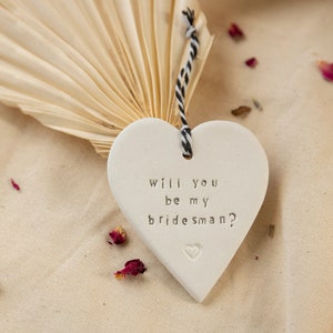 Will you be my bridesman? | Clay Keepsake | CUSTOM | Bridesmaid proposal | Ginger + the Goddess