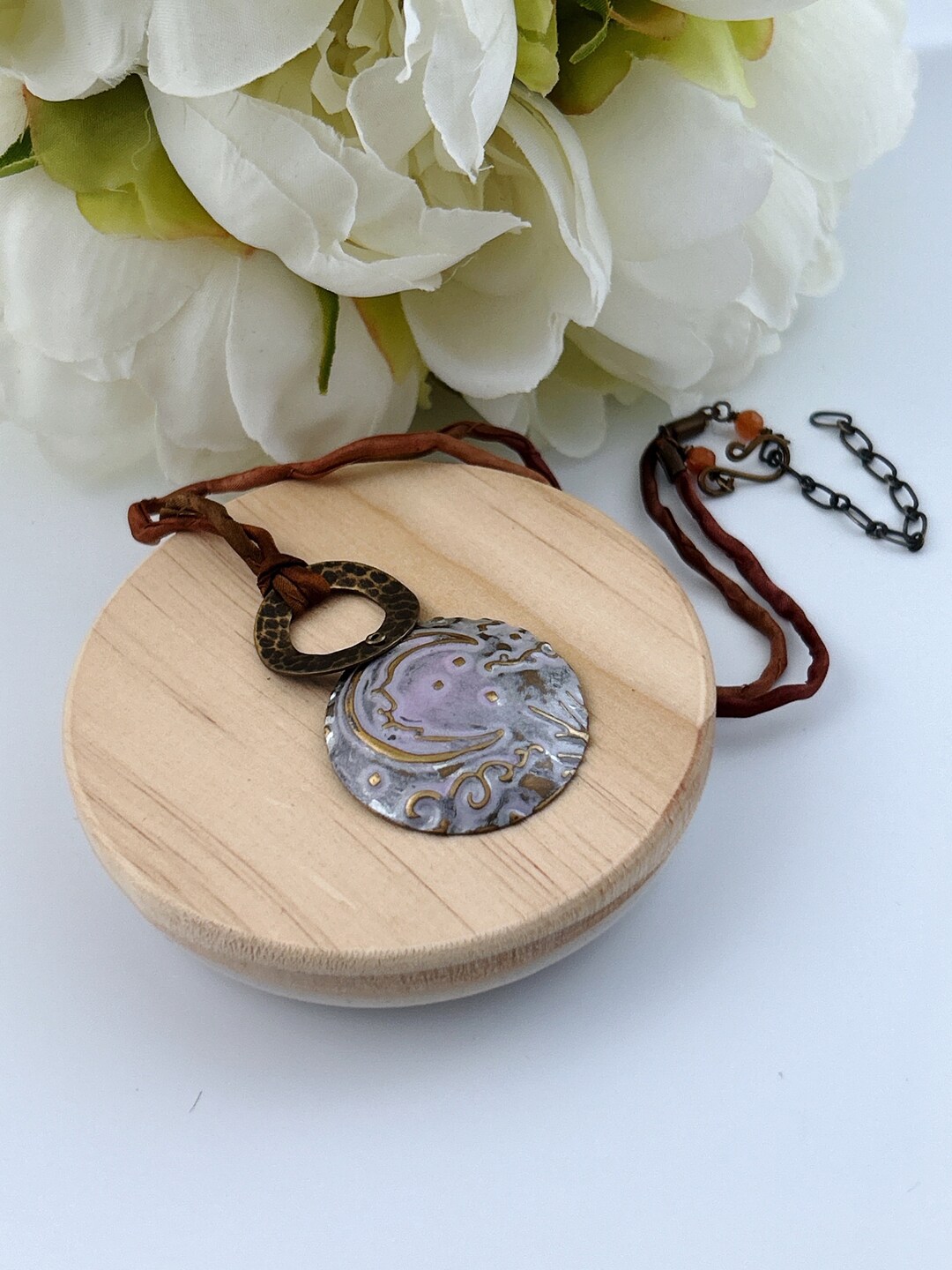 •NYX• ametrine + moons + mixed metal necklace (26