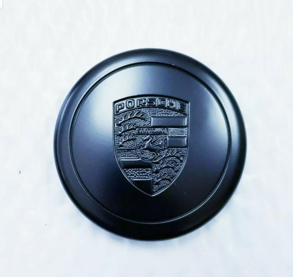 New 4 Pieces Fuchs Wheel Center Caps Porsche Black Glossy Etsy