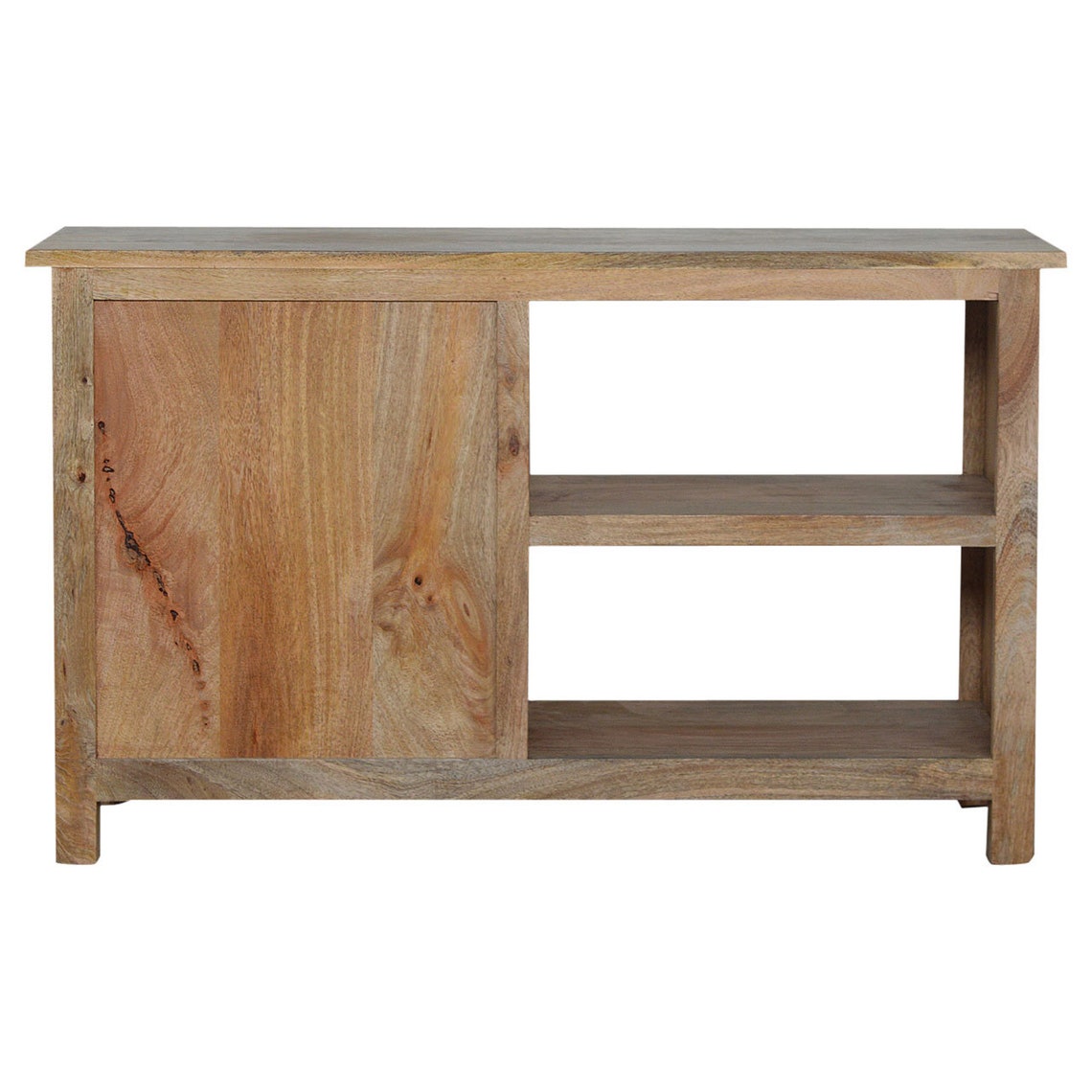 100 Solid Mango Wood TV Unit With 3 Drawers and 2 Shelves Etsy