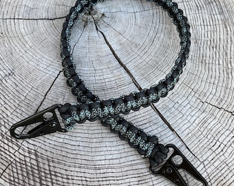 Paracord Keychain Carry Handle Tactical Duty Keychains Long Paracord Carabiner - You Choose Length, Colors and Clasps, 16" - 30" MADE in USA