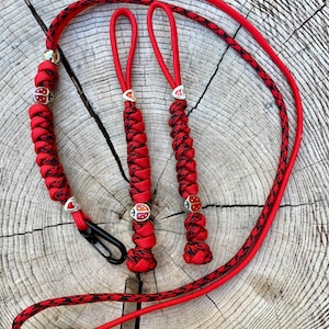 Ladybug Handmade 550 Paracord or ID Lanyard With Breakaway Clasp and Plastic ID Holder Red and Black Ladybug Lover