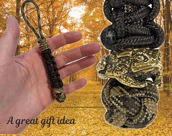 Paracord bead Toad knife bead-lanyard bead-EDC bead-paracord Paracord Keyring, Choice of Clasps Gift for Men Pocketknife Paracord Keyring
