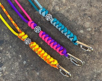 RN Paracord Lanyard, Breakaway Clasp, Nurse ID Badge Holder