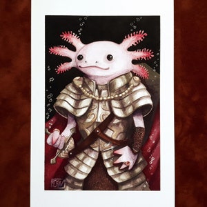 Axolotl Art Print - Watercolor Art Print - Animal Artwork - Illustration - Wall Decor - Watercolor Painting