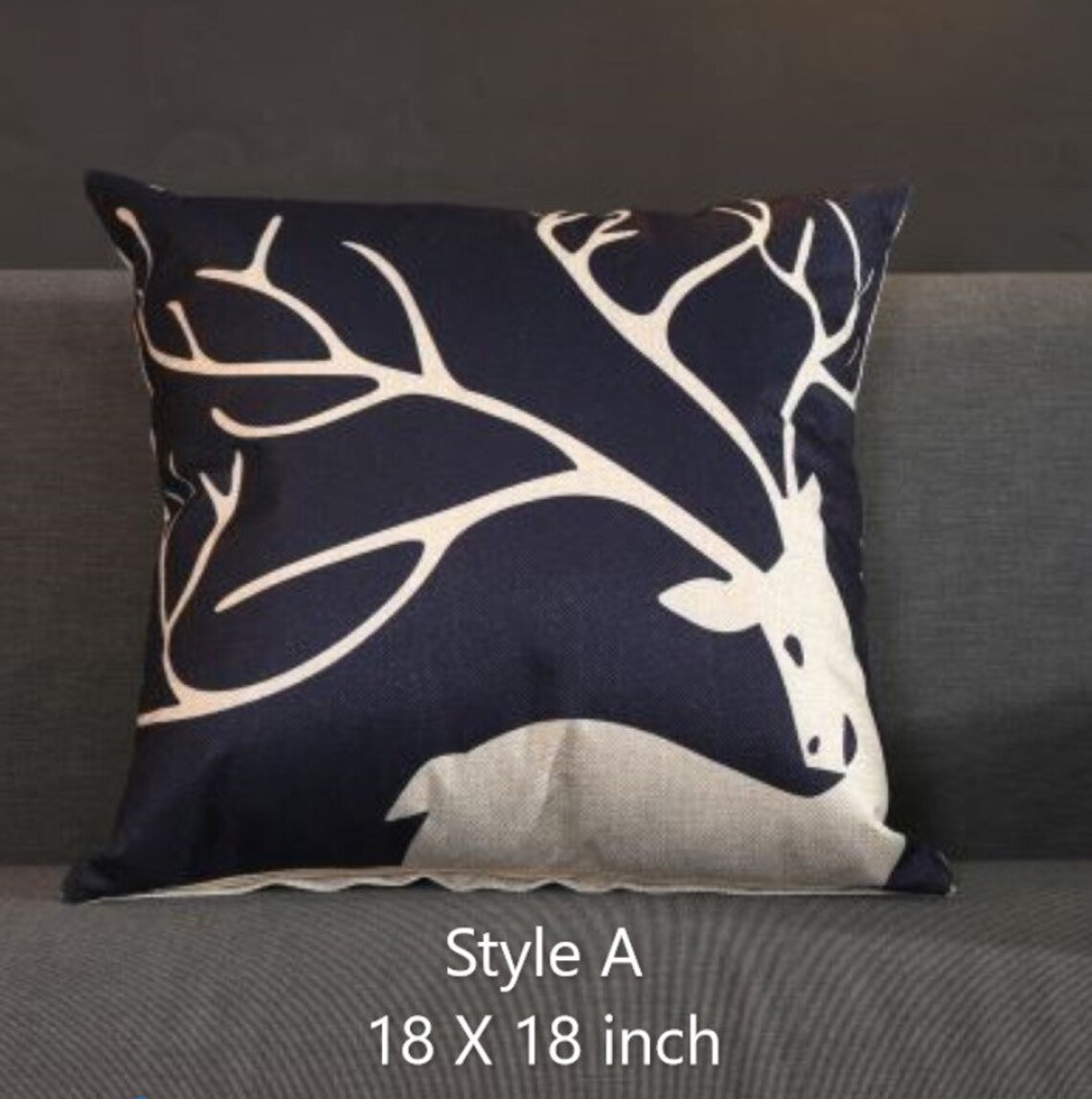 Throw PillowDeer print Decorative Pillows Deer Throw Etsy