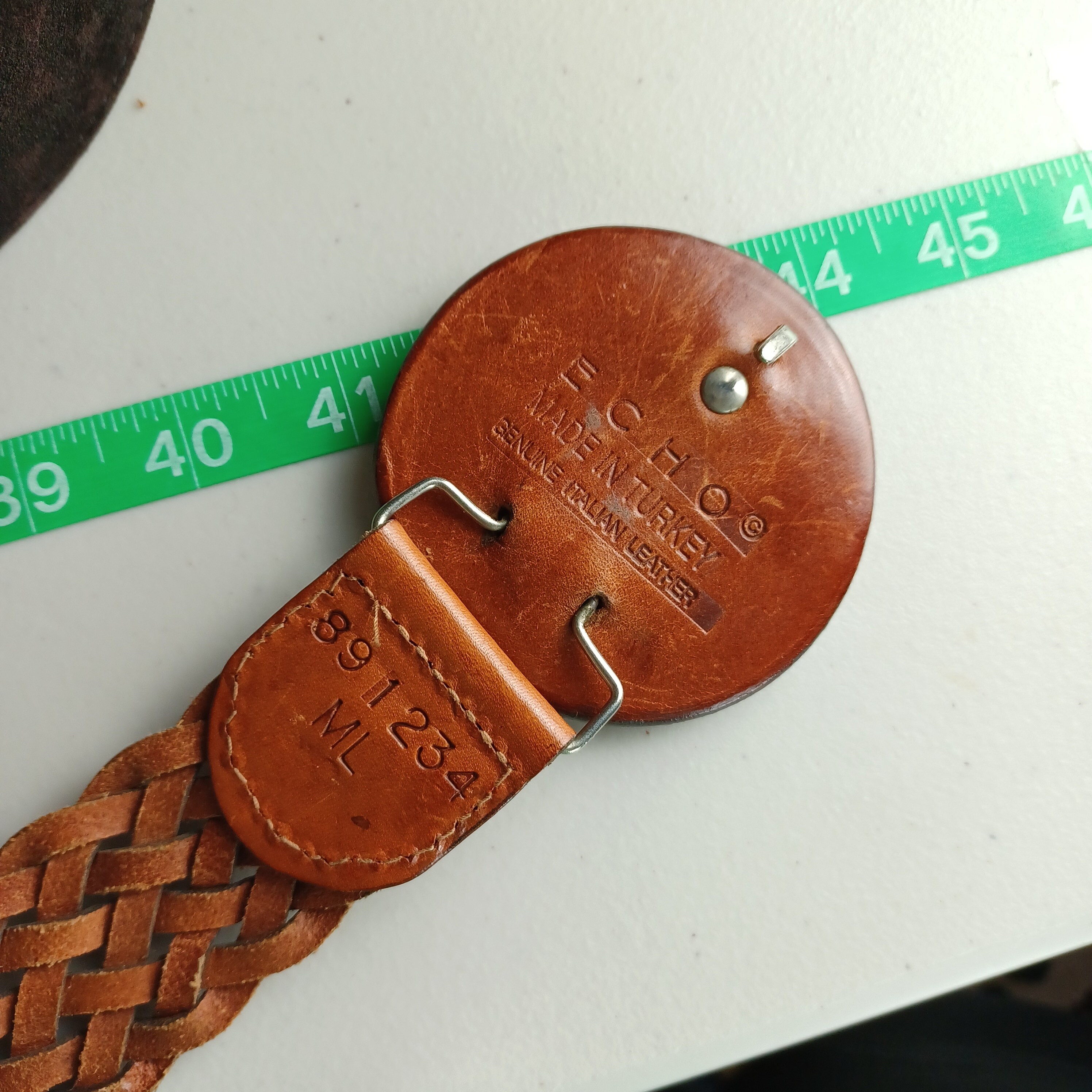 Vintage 90s Braided Leather Belt, Up to 34” 20240109-DSC_4488_1200x1804.  main image 2