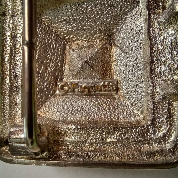 Vintage 80s Douglas Paquette Mixed Metal Buckle & Belt, Up to 35\