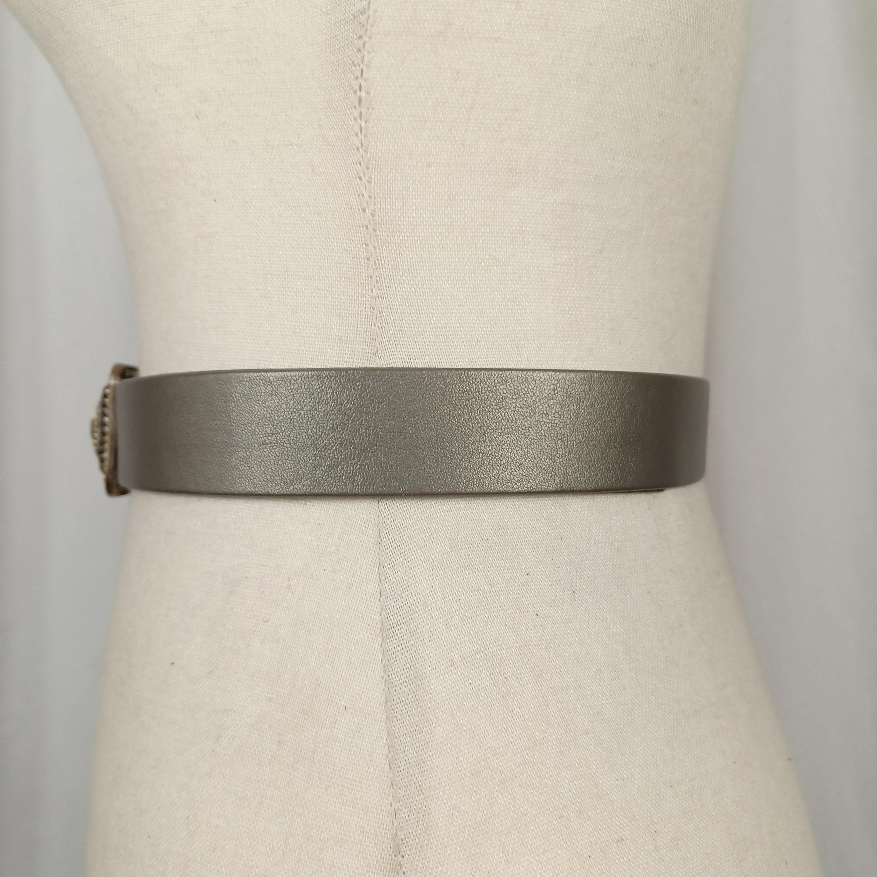 Vintage Douglas Paquette Mixed Metal Buckle + Belt, Fits up  display picture 3