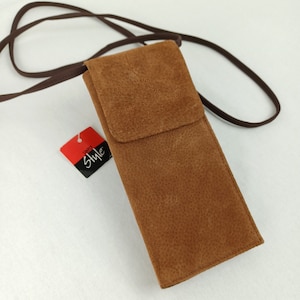 NWT Y2K Vintage Ante Crossbody Phone Wallet, Marrón, Correa Extra Larga, Bolsa de Festival, Minimalista, Simple, Pequeño, Regalo para ella, Boho Western