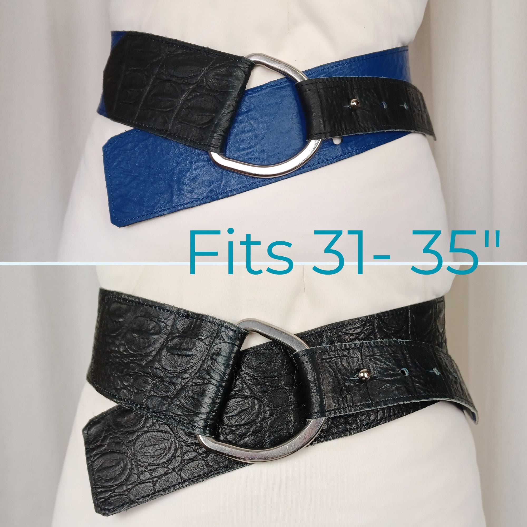 Black Leather Belt 80s - Etsy
