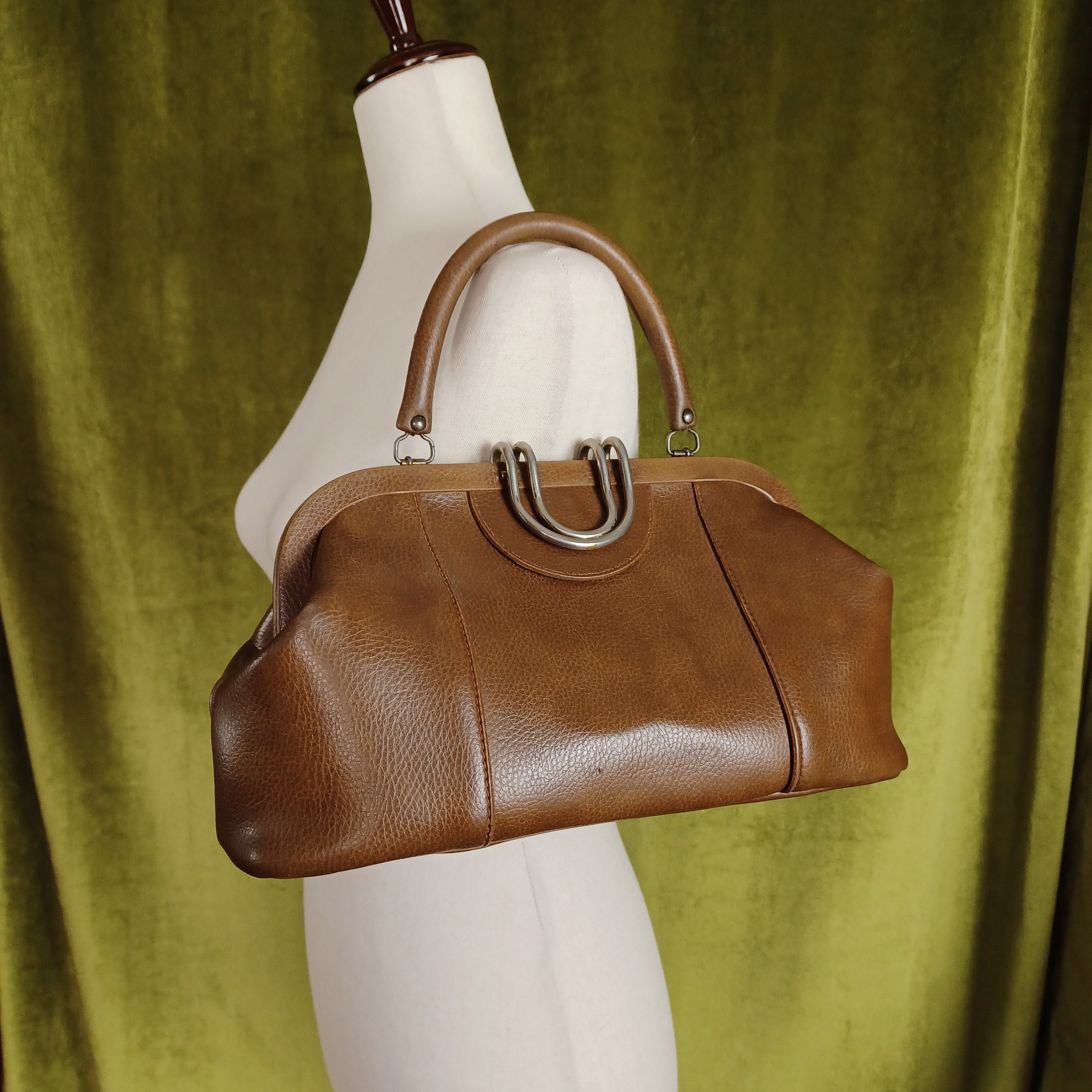 Studded Vegan Leather Boston Bag, Women's Medium Handbag, Doctor