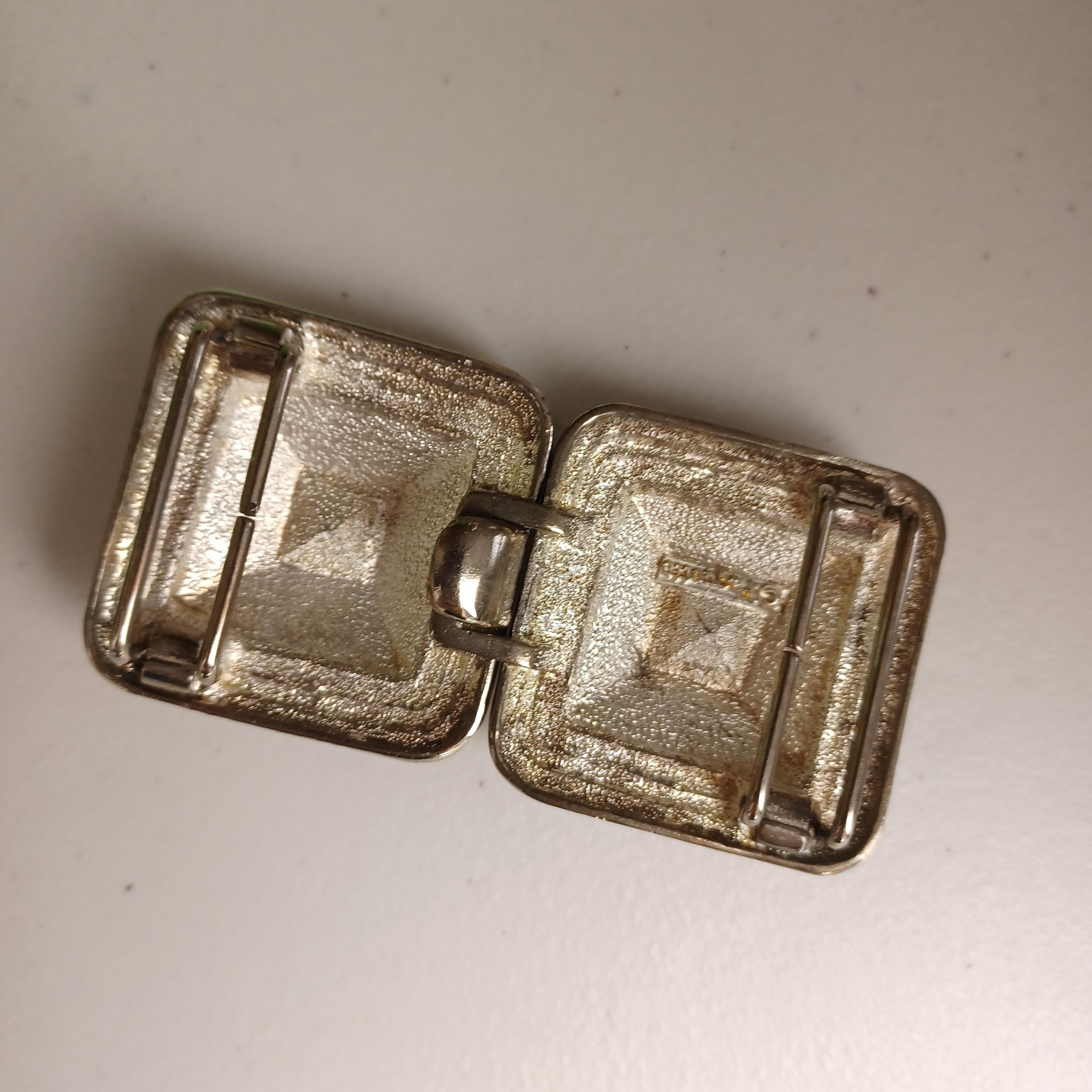 Vintage 80s Douglas Paquette Mixed Metal Buckle + Belt Vintage Douglas Paquette Floral Buckle Belt: Mixed Metal  main image 3