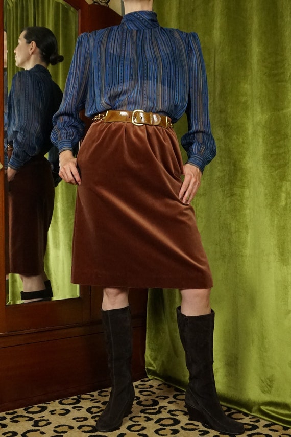 Velvet clearance skirt 70s