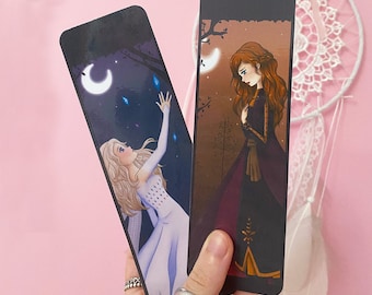 Lesezeichen Lesezeichen | Anna Elsa Illustration | Disney Prinzessin | Handmade Bookish Geschenke | Design von Evenstar