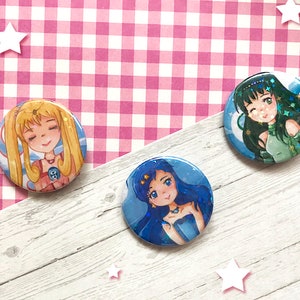 Mermaid Melody Pichi Pichi Pitch Pin: Handmade Holo Badge