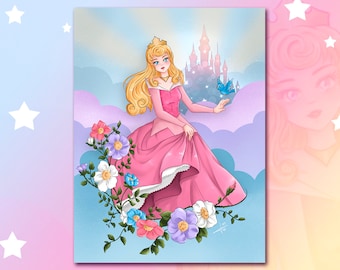 オーロラ姫のポスター オーロラと王子様のプリント ディズニー 壁飾り