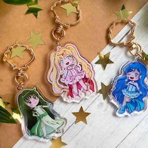 Mermaid Melody Keychain: Luchia, Hanon, Rina - Double Sided Acrylic