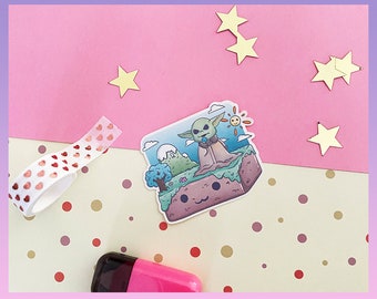 Het kind: sticker Mandalorian | Perfect voor planner en Bullet Journal | laptopsticker | Plakboek | Cosplay | Ontwerp door Evenstar