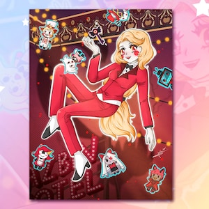 Hazbin Hotel Poster | Illustration | Handarbeit A5 | Design von Evenstar