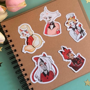 Hazbin Hotel Character Sticker: Planner, Laptop, Scrapbook Decal