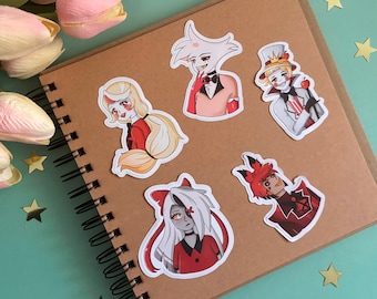 Sticker Hazbin-hotelpersonage | Perfect voor planner en Bullet Journal | laptopsticker | Plakboek | Ontwerp door Evenstar