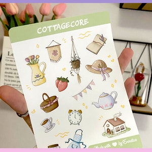 Cottagecore Stickers Sheet Perfect for Planner & Bullet - Etsy