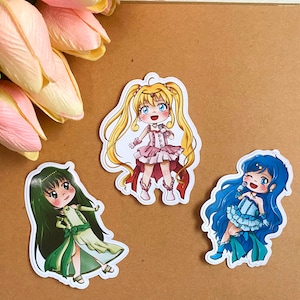Autocollants Pichi Pichi, mélodie de sirène | Lucia Hanon Rina | Version chibi | design Evenstar