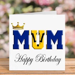 Carte d'anniversaire de la Barbade, carte personnalisée de maman Bajan, carte de papa drapeau de la Barbade, carte des 50 ans de la Barbade, carte d'homme de la Barbade, carte de frère de la Barbade