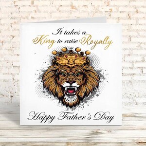 Tarjeta personalizada del Día del Padre, Tarjeta del Día del Padre para el Abuelo, Tarjeta para él, Criando a la Realeza Tarjeta del Día del Padre