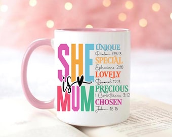 Taza personalizada de Mujer de Dios, regalo cristiano para el Día de la Madre, taza cristiana para abuela, regalo para hermana de la iglesia, taza con afirmación bíblica.