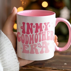 Godmother Proposal, Godmother Thank You Gift, Godmother Era Mug With Matching Coaster, Godmother Christening Gift,  Fun Coffee Godmother Cup