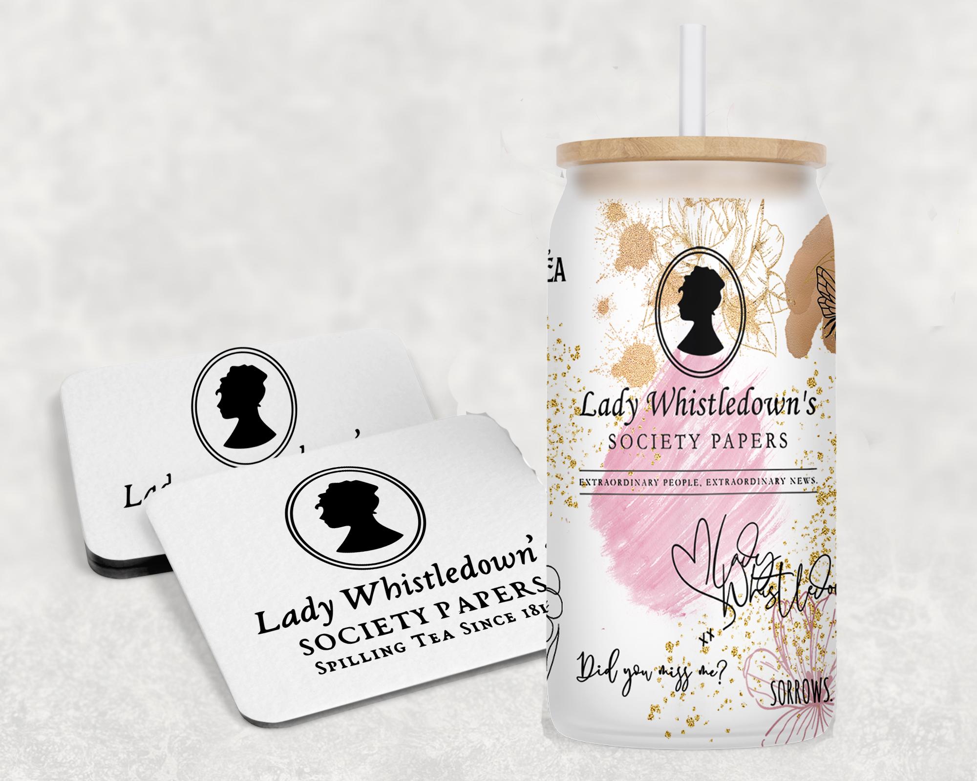 Gift for Mum. 16oz Lady Whistledown Tumbler With Lid, Benophie ...