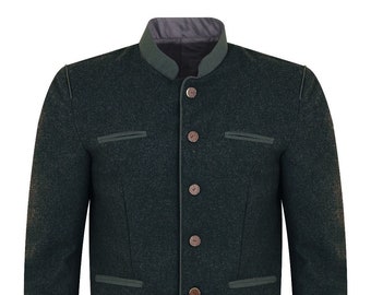 Neue Handgemachte Trachtenjacke für Herren | Österreichische Wolljacke | Trachten Blazer aus Tiroler Loden | Oktoberfest Jacke | Deutsche Trachtenjacke