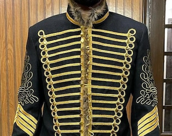 Mens Military Napoleonic Hussar Jacket 18th Century Vintage