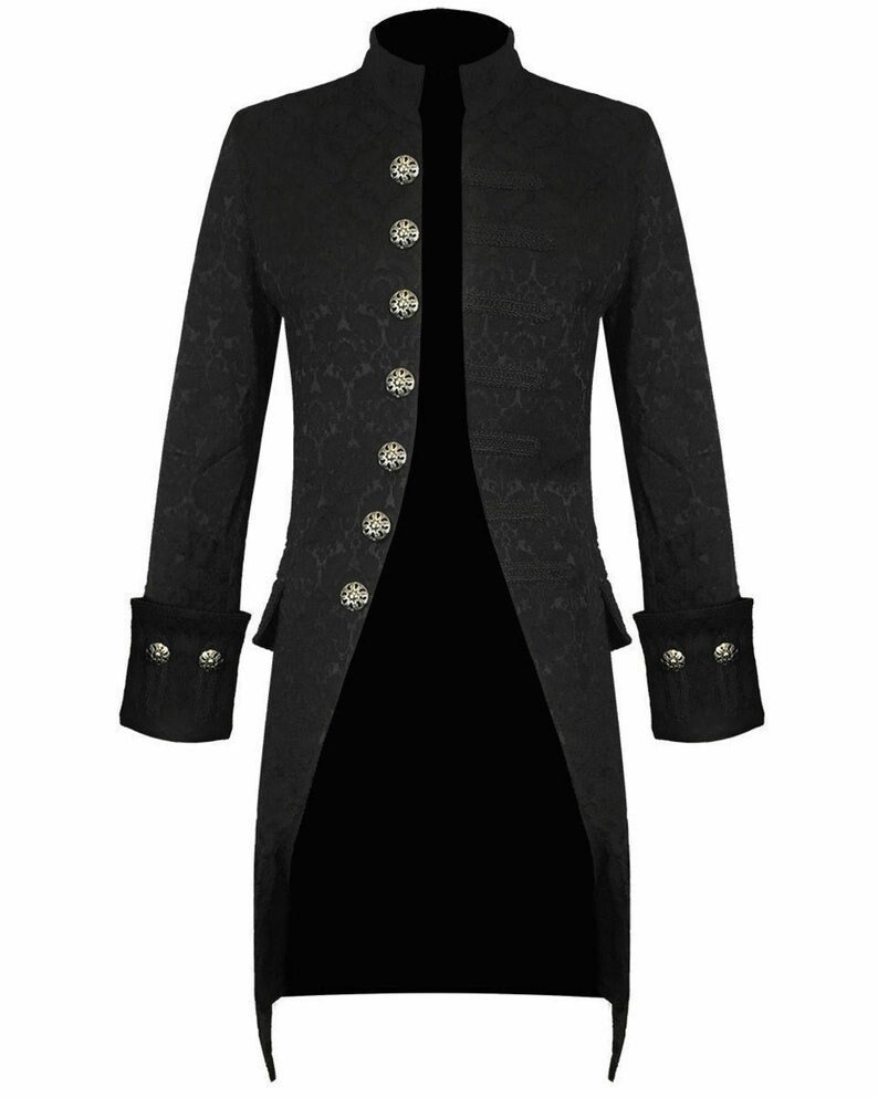 G007BL Mens Gothic Steampunk Tailcoat Medieval Victorian Vintage Jacket  with Waistcoat Rock Uniform Carnival Fancy Dress Halloween Cosplay Costume   Amazoncouk Toys  Games