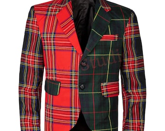Custom Made Scottish Modern Tartan Kilt Jacket - Highland Wedding Kilt Jacket