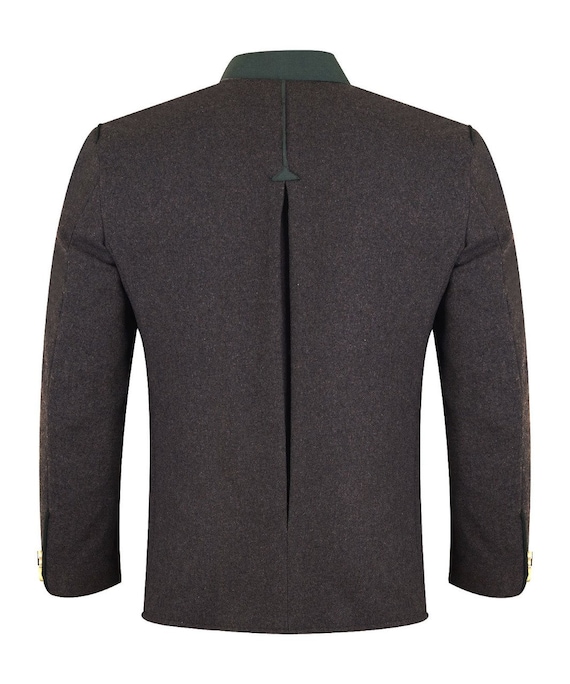German Bavarian Jacket Charcoal Grey Oktoberfest Tyrol Loden