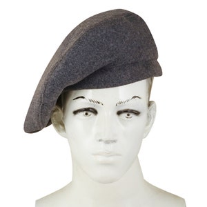 Vintage Bass Wool Beret Gray Dark Academia Military Bass | Accessories | Bass Women Gray Silver Beanie With  main image 4