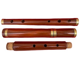 Rosewood Irish D Flute | 4-Piece Handcrafted Whistle | Traditional Wooden Musical Instrument with Free Hard Case