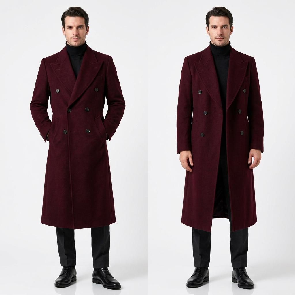 Peak Lapel Long Coat - Etsy