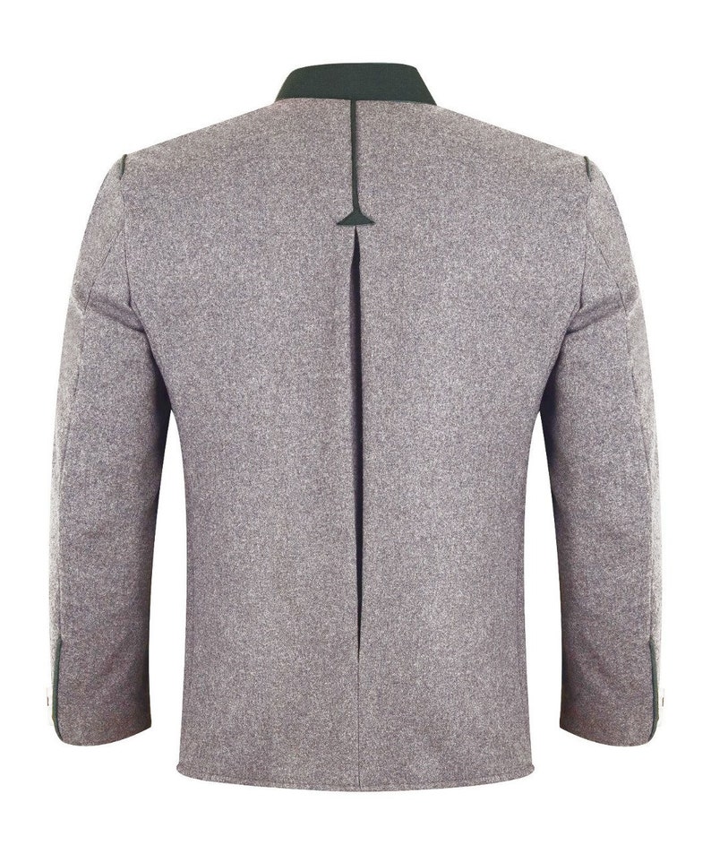 Navy Wool Bavarian Jacket with Brown Collar main image 1