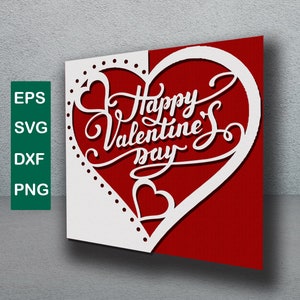 ハッピーバレンタインカード svg デジタルアニバーサリーカード svg カットファイル ハッピーバレンタインデー svg ラブカード svg バレンタイン svg DIYバレンタインカードCricut