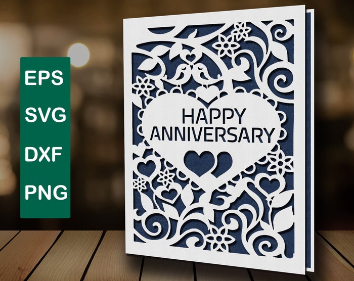 Buy Happy Anniversary Card Svg Anniversary Card Svg Diy Anniversary Card Laser Cut Anniversary