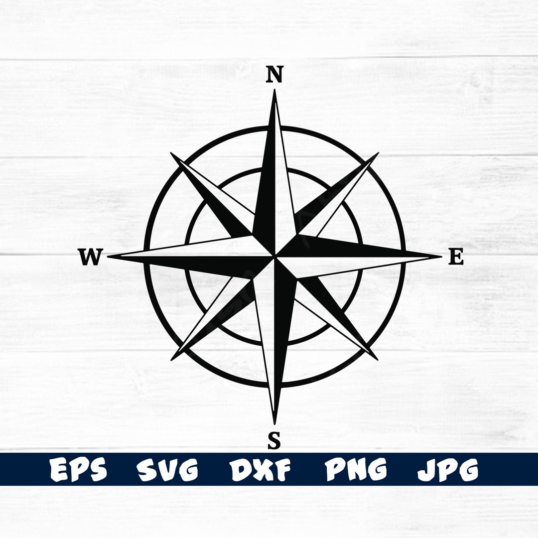 Compass SVG, Compass Cut Files for Cricut, Compass Digital File