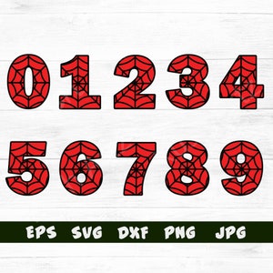 Numéro Svg, Clipart de nombre, Fichier de coupe de numéro pour Cricut, Nombres svg, Silhouette de nombre, Autocollant de chiffres, Clipart de chiffres