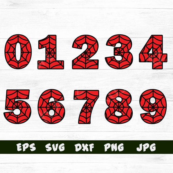 Number Svg, Number Clipart, Number cut file for Cricut, Numbers svg, Number silhouette, Numbers Sticker, Numbers Clipart
