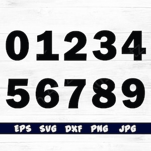 Numbers svg, Numbers clipart, Numbers sticker, Number silhouet