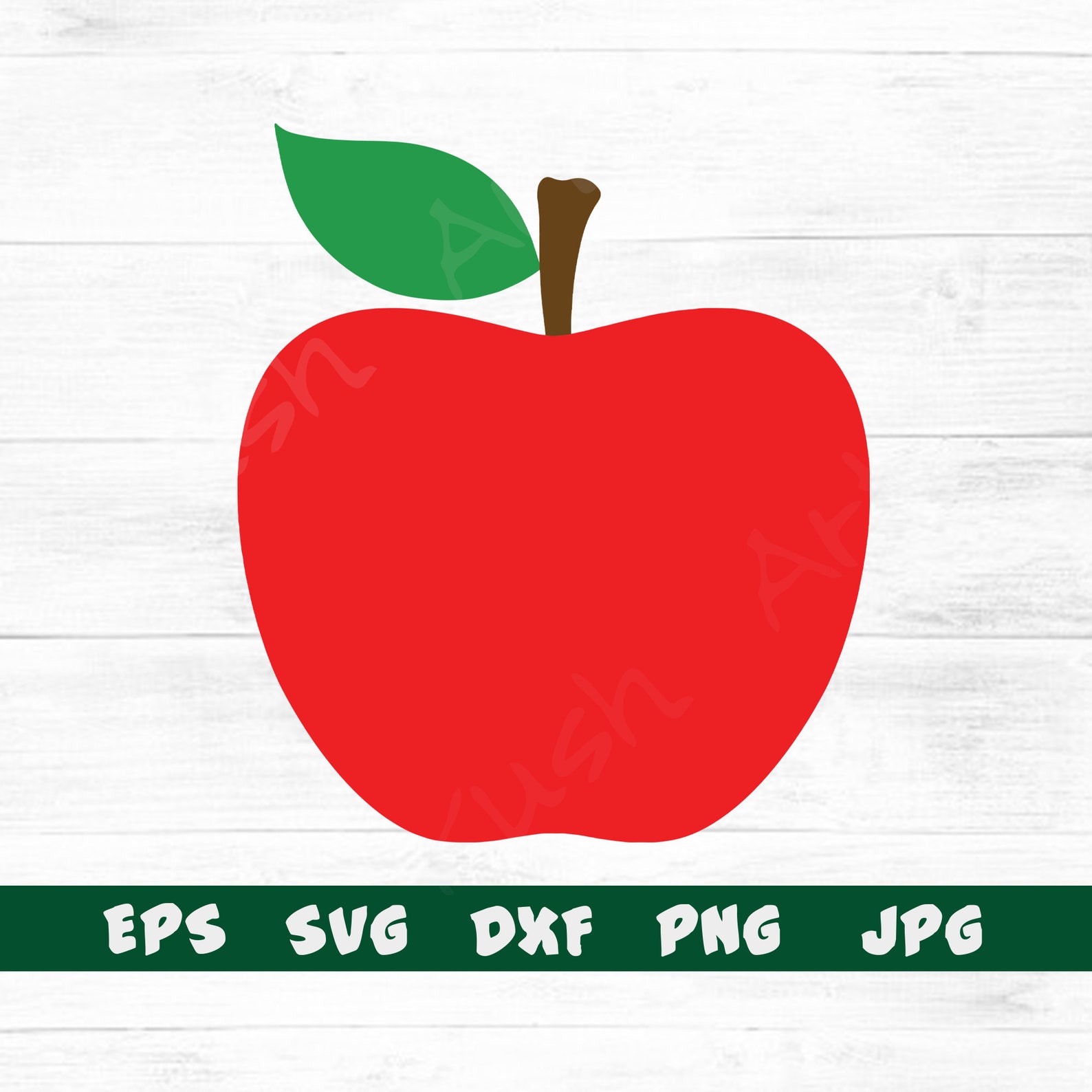 Apple Svg Apple Cricut Apple Clipart Apple Silhouette Cut Etsy